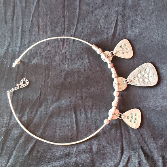 Antique Turquoise Statement & Silver Tone Necklace. - Picture 10 of 10